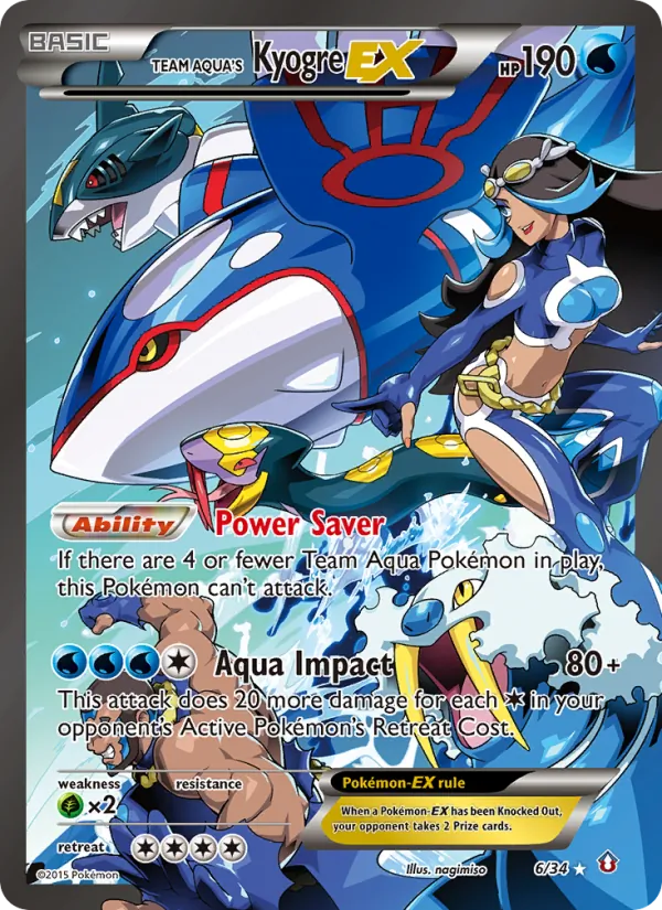 Team Aqua's Kyogre EX 6/34