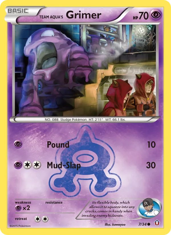 Team Aqua's Grimer 7/34