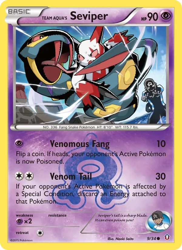 Team Aqua's Seviper 9/34