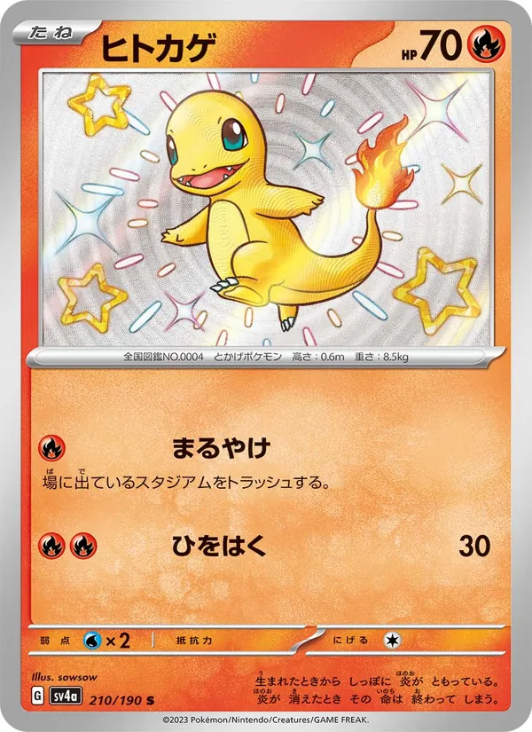 ヒトカゲ 210/190